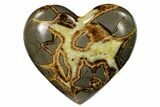 Polished Utah Septarian Heart - Beautiful Crystals #149942-2